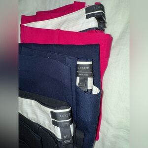 Set of 3 J. Crew Minnie Trousers in Fuchsia, Black and Navy